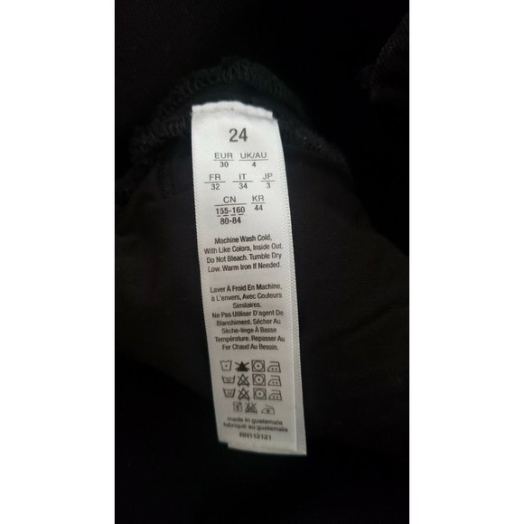 NWT Spanx The Signature Capri Jeans Black Cropped Side Zip Size 24 - Picture 7 of 8